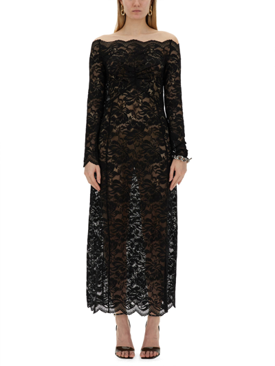 Rabanne Lace Dress In Black