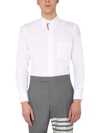 Thom Browne Classic Long Sleeves Shirt With Cf Gg Placket In Solid Poplin Clothing In White