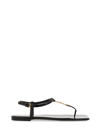 Versace 'medusa '95' Black Low Sandals With Logo Detail In Black