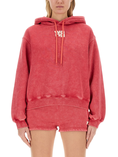 Alexander Wang T Essential Sweatshirt In Pink