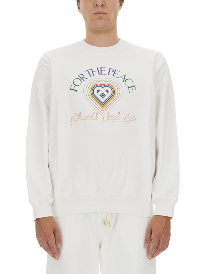 Casablanca Sweatshirt With Logo In White