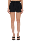 Alexander Wang T T By Alexander Wang Black Polyester Blend Shorts In Black