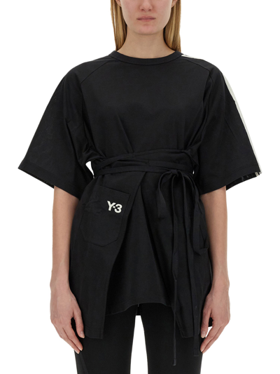 Y-3 T-shirt With Logo In Black