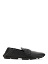 Dolce & Gabbana Dg Logo Leather Loafers In Black