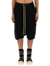 Rick Owens Drkshdw Drkshdw By Rick Owens Cotton Multi-pocket Bermuda In Black