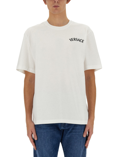Versace T-shirt With Logo In White