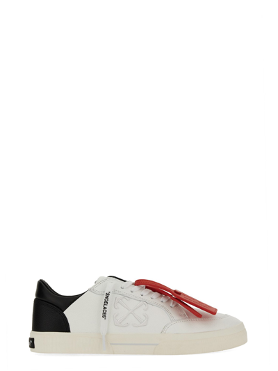 Off-white Low-top Vulcanized Leather Snakers In White