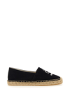 Isabel Marant Black Espadrillas With Logo Print In Cotton Woman