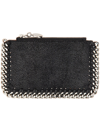 Stella Mccartney Falabella Zip Cardholder In Black