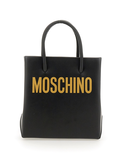 Moschino Hand Bag With Logo In Black