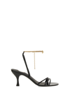 Ferragamo Denise 70 Patent Leather Sandals In Black