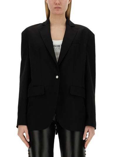 Moschino Jeans Single-breasted Jacket In Black