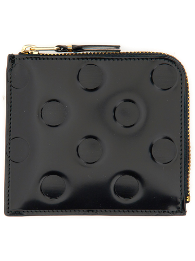 Comme Des Garçons Leather Wallet In Black