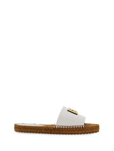 Dolce & Gabbana Espadrille With Logo In White