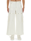 Off-white Off White "90's Logo Convertible Baggy Jeans In White