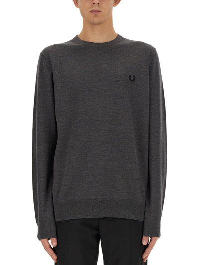 Fred Perry Jersey With Logo In Grey