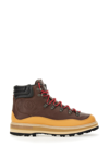 Moncler Peka Trek Leather Hiking Boots In Brown
