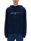 MSGM SWEATSHIRT WITH CURSIVE LOGO