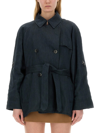 Fay Women's Mini Short Trench Coat In Black