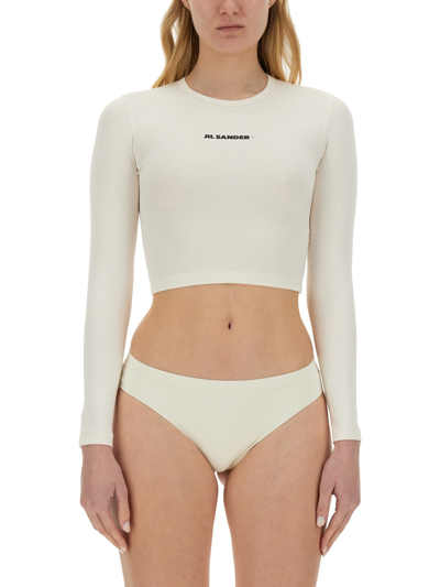 JIL SANDER CROPPED SWIM TOP