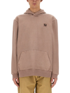 Fred Perry Sweatshirt With Logo In Brown