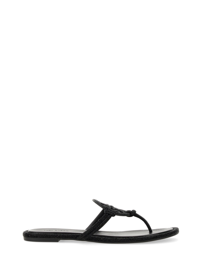 Tory Burch Miller Leather Sandal In Black