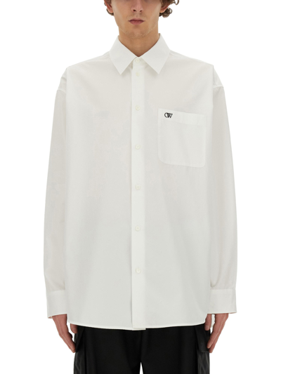 Off-white Shirt With Logo In White