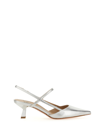 Roberto Festa Amai Metallic Leather Pumps In Silver