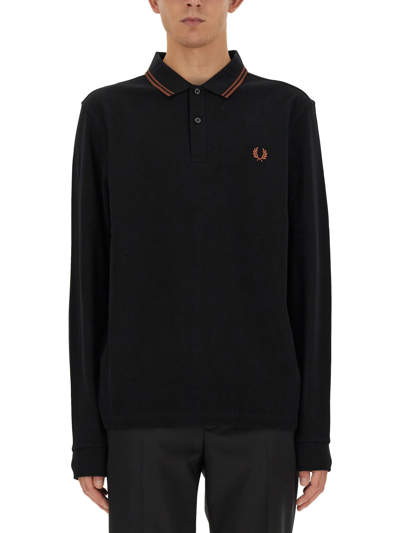 Fred Perry Polo With Logo In Black