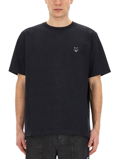 Maison Kitsuné Bold Fox Head Patch Comfort T-shirt In Black