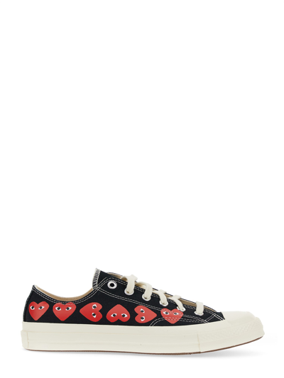 Comme Des Garcons Play Converse "multi Heart" Sneaker In Black