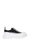 Alexander Mcqueen Black Canvas Tread Slick Sneakers In Multi