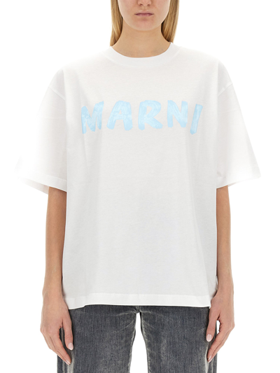 Marni T-shirt With Logo In White