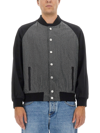 Balmain Bomber Jacket With Logo In Multicolour
