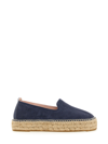 Manebi Manebí Leather Espadrille In Blue