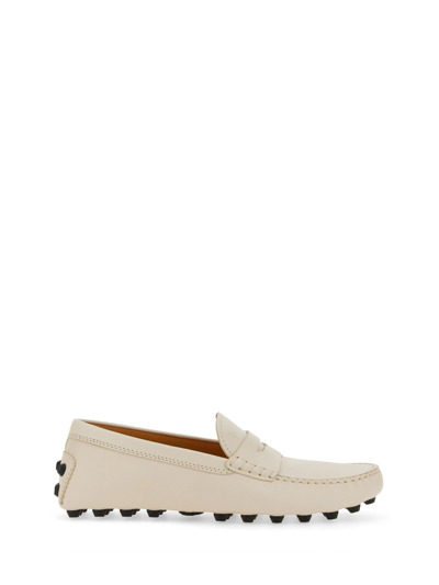 Tod's Rubberized Moccasin In White