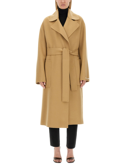 Max Mara "polka" Coat In Beige