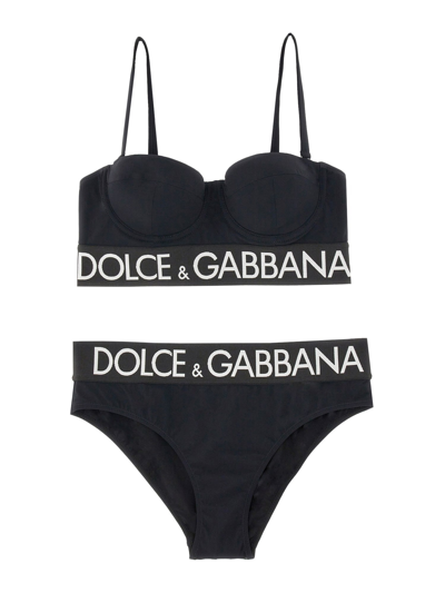 Dolce & Gabbana Two-piece Costume In Black