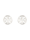 Tory Burch Miller Stud Earrings In Silver
