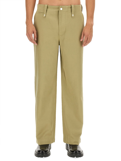 Burberry Satin Trousers In Neutral