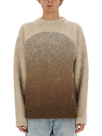 Erl Mohair Blend Sweater In Brown