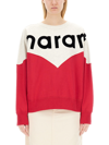 Isabel Marant Étoile Houston Logo Printed Crewneck Sweatshirt In Multicolour