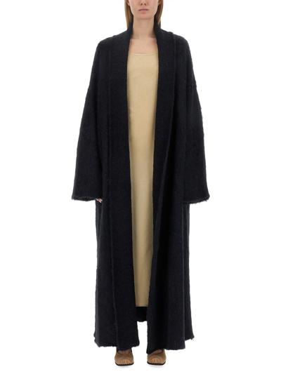 Uma Wang Knitted Long Cardigan In Black