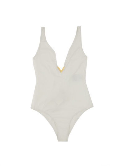 Valentino One-piece Swimsuit In White