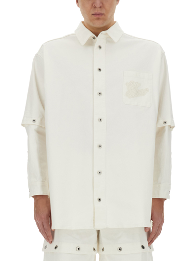 Off-white 90slogo Shirt Jacket In White