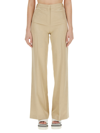 Stella Mccartney Flare Fit Pants In Beige