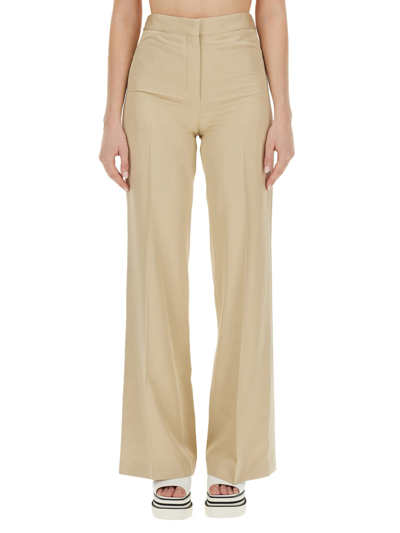 Stella Mccartney Flare Fit Pants In Beige