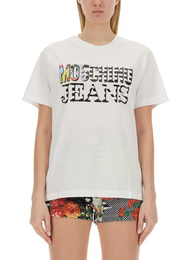 Moschino Jeans T-shirt With Logo In White
