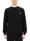 Ps By Paul Smith Ps Paul Smith Zebra Logo Sweatshirt In Organic Cotton In Black