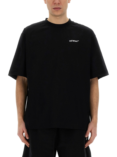 Off-white Cotton Arrow-print T-shirt In Black